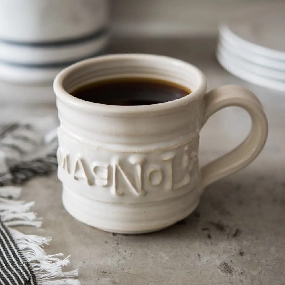 Magnolia clay mug